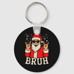 Porte-clés Mème de Noël Bruh Drôle Père Noël Adolescents Garç