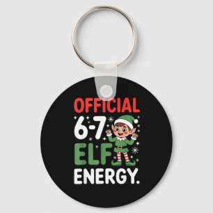 Porte-clés Mème de Noël drôle 6-7 67 Énergie d'elfe Humour Te