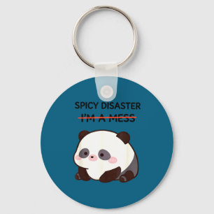 Porte-clés Mème de panda drôle kawaii humour sarcastique femm