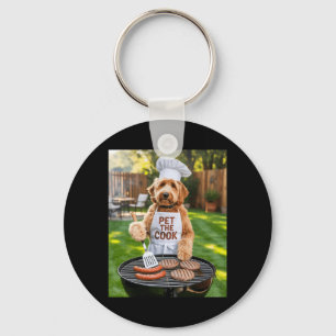 Porte-clés Mème de Papa Chien BBQ Barbecue pour Hommes