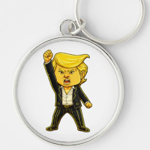 Porte-clés Meme de revers Trump heureux Combat Combat Trump e