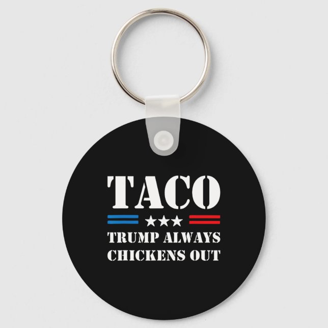 Porte-clés Mème drôle de commerce de tacos Trump dégonfle tou (Recto)
