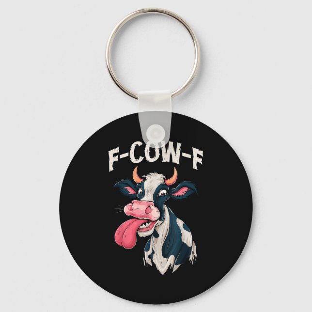Porte-clés Mème drôle de vache F-cow-f Hommes Femmes  (Recto)