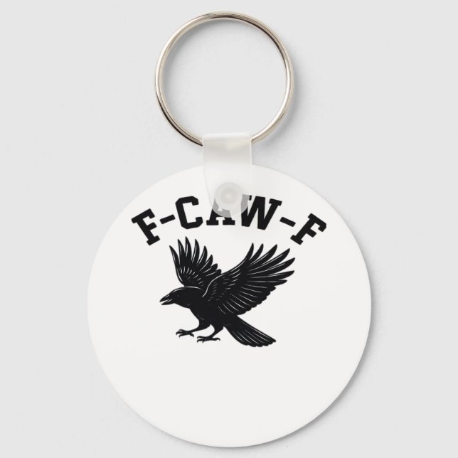Porte-clés Mème drôle tendance F-Caw-F (Recto)