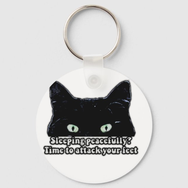 Porte-clés Meme du chat grincheux pour les amoureux des chats (Recto)