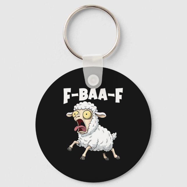 Porte-clés Meme F-baa-f – Graphique de mème drôle qui hurle  (Recto)