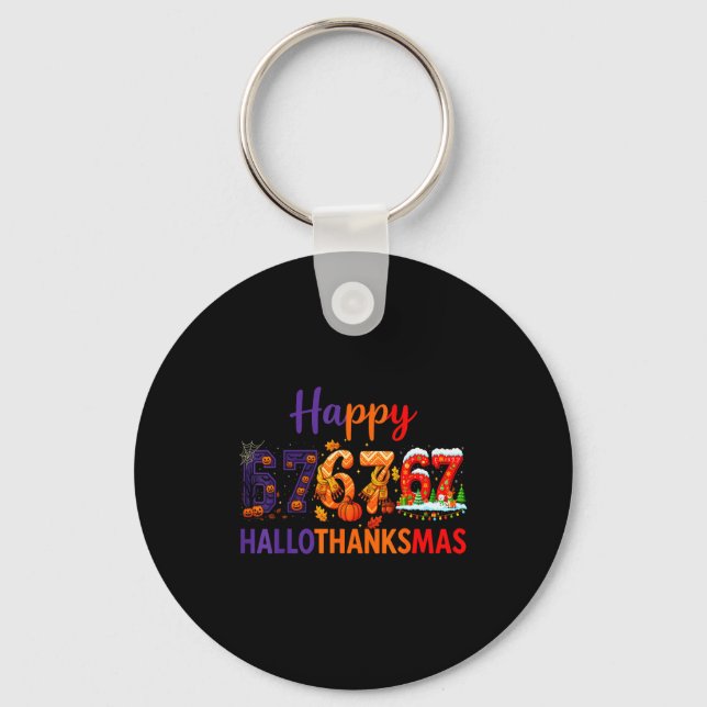 Porte-clés Mème Hugvyn Six Sept 67 Hallothanksmas Halloween  (Recto)