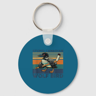 Porte-clés Mème idiot de plongeon de canard canadien drôle