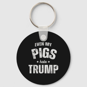Porte-clés Même Mon Cochon déteste Trump Anti Trump Men Farme
