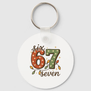 Porte-clés Mème Noël 67 Six Sept 6-7 Blague drôle sur Interne