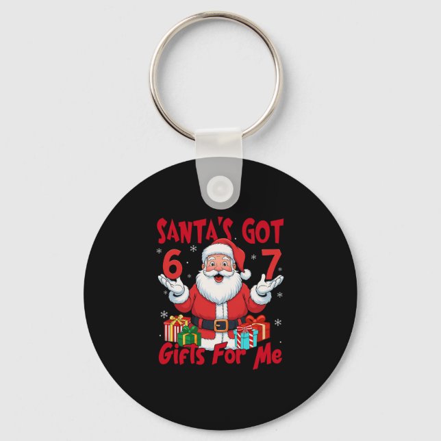 Porte-clés Mème Santa Six Seven Noël Gen Z Meme  (Recto)