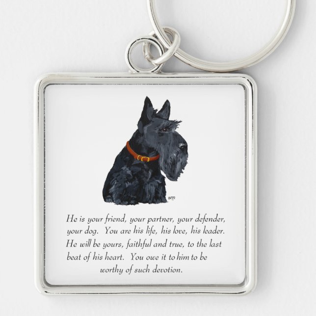 Porte-clés Mémento du Terrier Écossais (Devant)