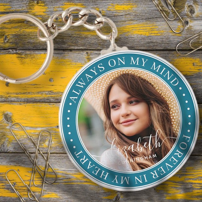 Porte-clés Memorial Always On My Mind Elegant Photo (Créateur téléchargé)