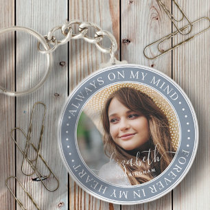 Porte-clés Memorial Always On My Mind Elegant Photo Keychain