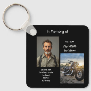 Porte-clés Mémorial chrétien souvenir moto chopper