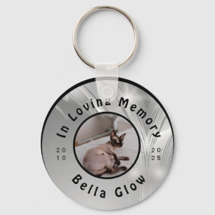 Porte-clés Mémorial de chat Sphynx en argent - Art de souveni