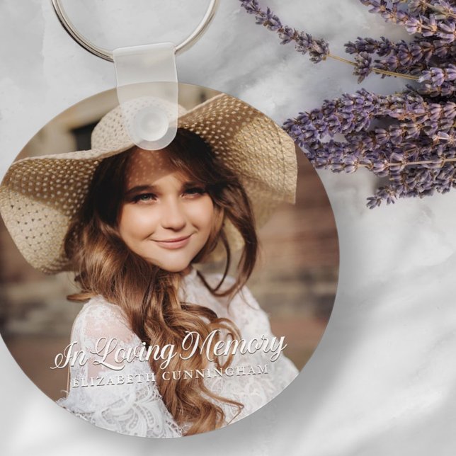 Porte-clés Mémorial en mémoire d'amour classique photo élégan (Créateur téléchargé)