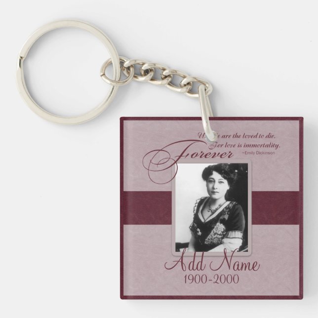Porte-clés Mémorial fait sur commande pour toujours aimé (Devant)
