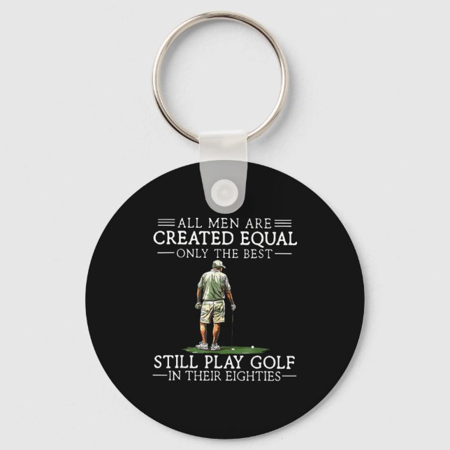 Porte-clés Men Play Golf Eighties Funny Golfer Golfing  (Recto)