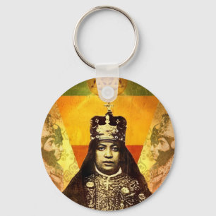 Porte-clés Menen Asfaw Haile Selassie SAI Jah Rastafari