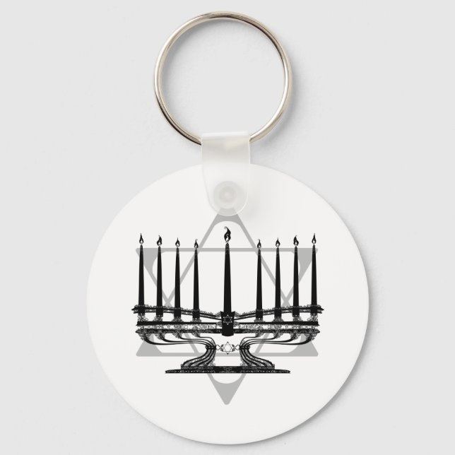 Porte-clés Menorah et étoile (Recto)