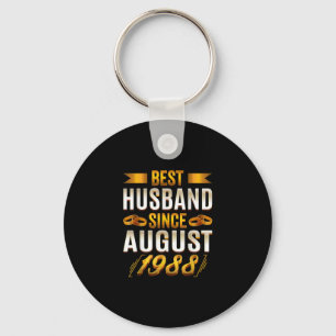 Porte-clés Mens Best Husband Since Août 1988 - Funny 32 nd