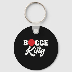 Porte-clés Mens Bocce King Bocci Joueur Italien Pelouse Ball