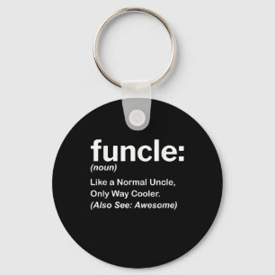 Porte-clés Mens Funny Uncle Shirt Mens Funcle Définition du p