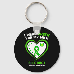Porte-clés Mens Je Porte Vert Pour Ma Femme Bile Ducky Cancer