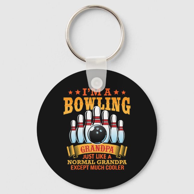 Porte-clés Mens Je Suis Un Grand-Père De Bowling Comme Un Gra (Recto)