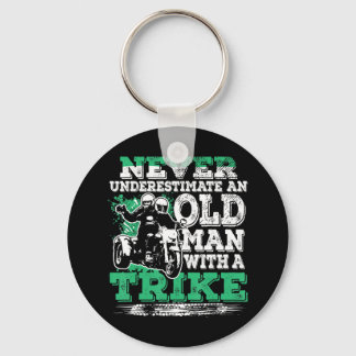 Porte-clés Mens Never Underestimate An Old Man With A Trike C
