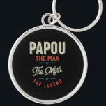 Porte-clés Mens Papou Shirt Gift: The Man The Myth The Legend<br><div class="desc">Papou The Man The Myth The Legend grandfather dad daddy father's day grandpa grandad greek funny cool quote saying birthday gift idea. This awesome Papou The Man The Myth The Legend clothing item is the perfect weird present for friends colleagues and family members on christmas thanksgiving anniversary or any holiday....</div>