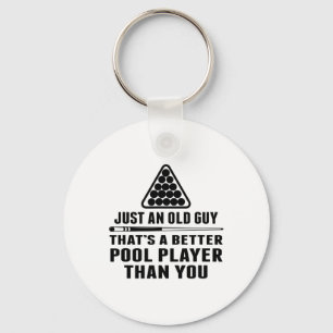 Porte-clés Mens Pool Player Shirt Cue Ll Billard Juste Un Ol