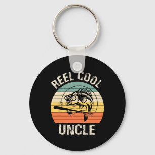 Porte-clés Mens Reel Cool Uncle Pêche Drôle Cadeau Pour Homme