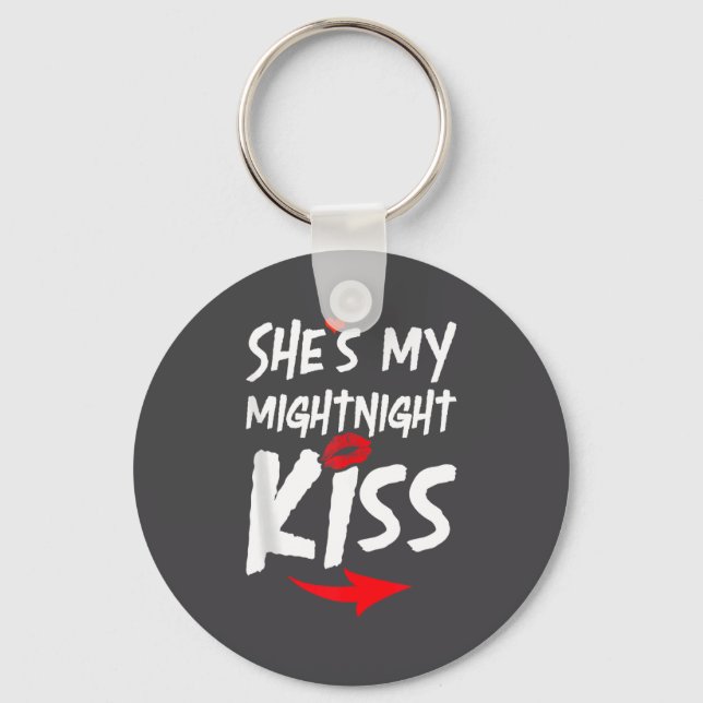 Porte-clés Mens She's My Midnight Kiss Happy New Year Matchin (Recto)