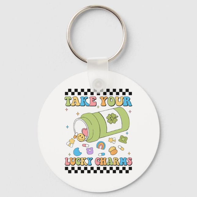 Porte-clés Mental Awareness Take Your Lucky Charm Pills Healt (Recto)