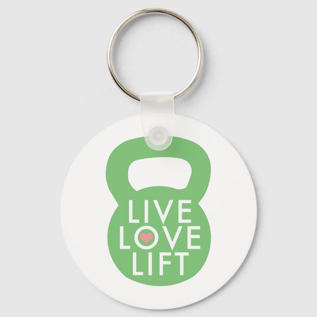 Porte-clés Mention "Live Love Lift" (Recto)