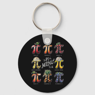 Porte-clés Menu Pi Jour Pi 3.14 Tarte aux Fruits Drôle Menu E