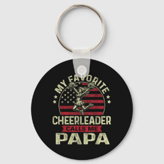 Porte-clés Menueuse de pom-pom girls préférée appelle Papa Ch