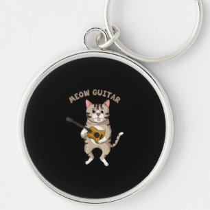 Porte-clés Meow guitar cute Cat playing Guitar Funny Kitties