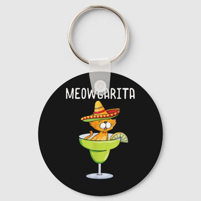 Porte-clés Meowgarita - Cinco De Mayo Margarita Amoureux des  (Recto)