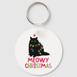 Porte-clés Meowy Noël Chat Merry Catmas Funny Chats Famille