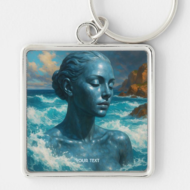 Porte-clés Mer de pierre à peau fantaisie mignonne (Devant)