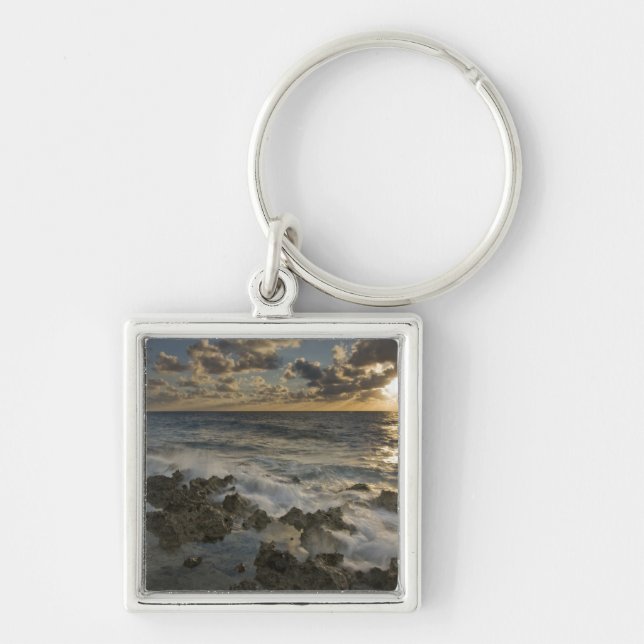 Porte-clés Mer des Caraïbes, Îles Caïmans. Vagues déferlantes (Devant)