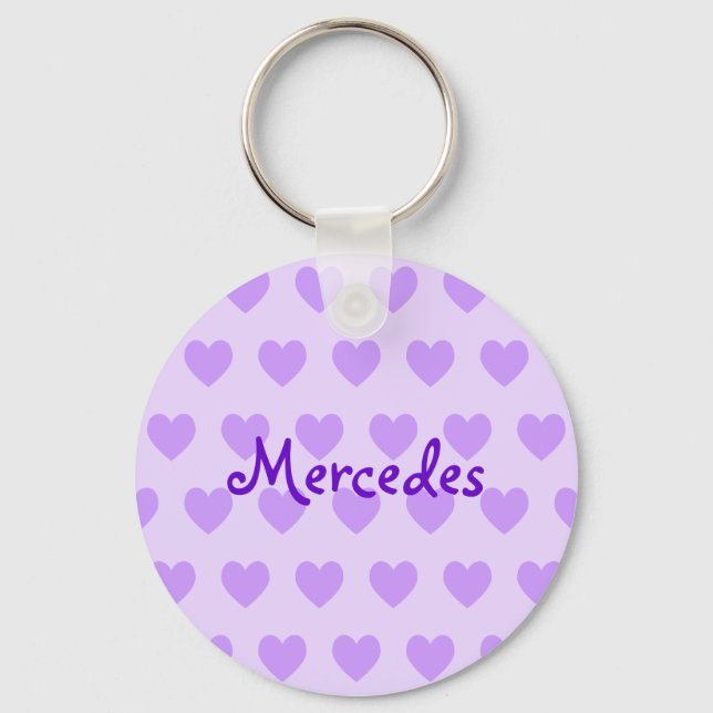 Porte-clés Mercedes en violet (Recto)