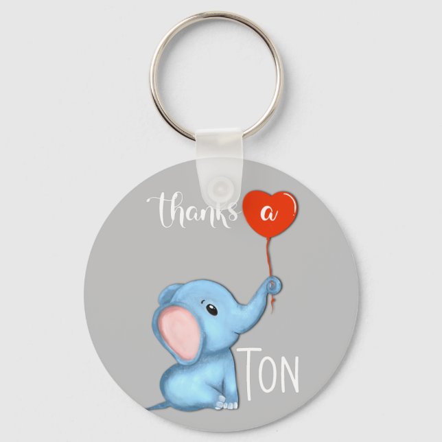 Porte-clés merci à ton éléphant thanksgiving (Recto)