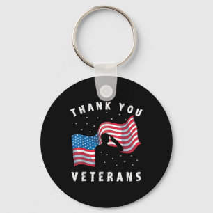 Porte-clés Merci Anciens combattants Nous Drapeau Amérique Mé