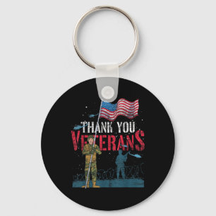 Porte-clés Merci Anciens Combattants Us Drapeau Patriotique S