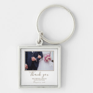 Porte-clés Merci de mariage élégant Photo