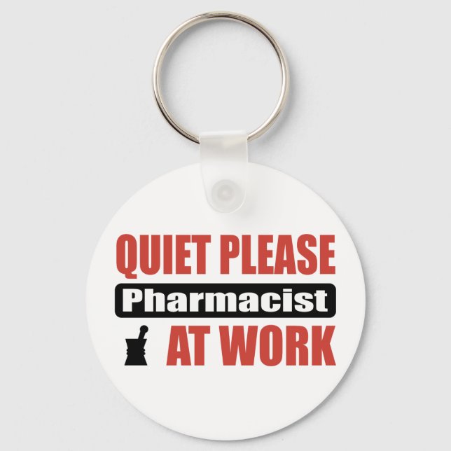 Porte-clés Merci De Pitié Pharmacien Au Travail (Recto)
